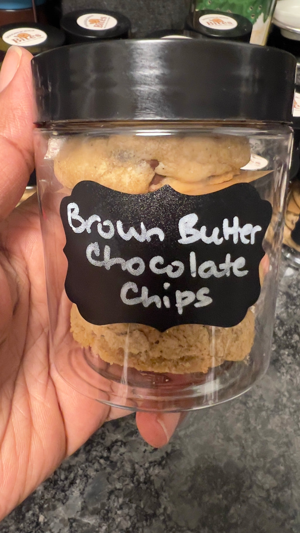 Brown Butter Chocolate Chips in a Jar